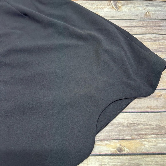 DONNA MORGAN Sleeveless Curved Hem Sheath Minidress Black size 6 - Picture 5 of 6